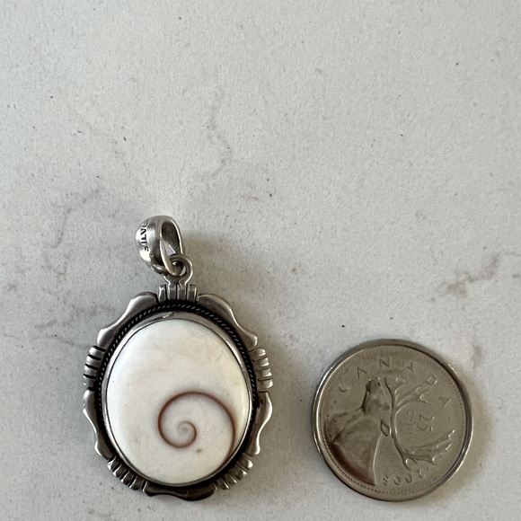 Stunning, heavy silver Eye of Shiva pendant 🐚 - Picture 2 of 3